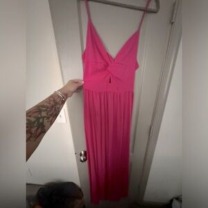 Cupshe keyhole halter dress with tie back